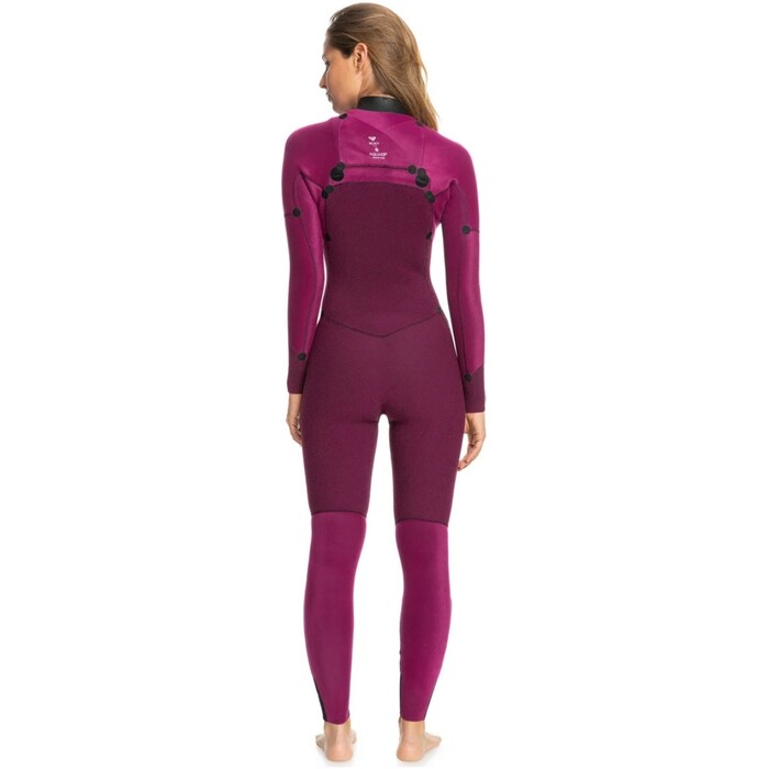 2024 Roxy Mujer Swell Series 3/2mm Gbs Chest Zip Neopreno ERJW103122 - Anthracite Splash